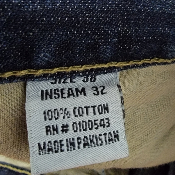 #405FWRD Denim men's distressed blue jeans size 36WX32L - Picture 2 of 7